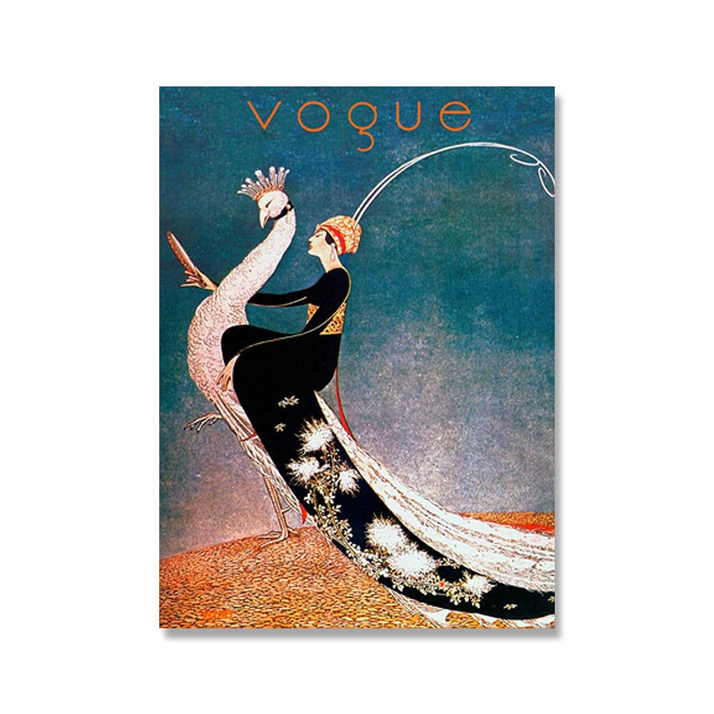ヴィンテージ VOGUE 木製アートポスター ART DECO